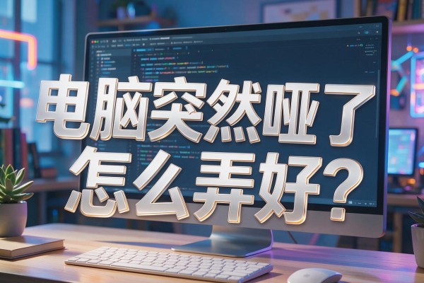 电脑突然哑了怎么弄好?