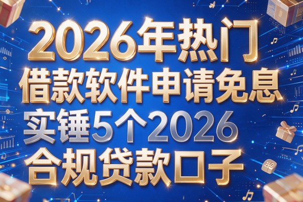 2026年热门借款软件申请免息,实锤5个2026合规贷款口子