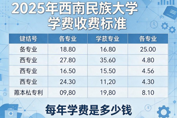 2025年西南民族大学学费收费标准,各专业每年学费是多少钱