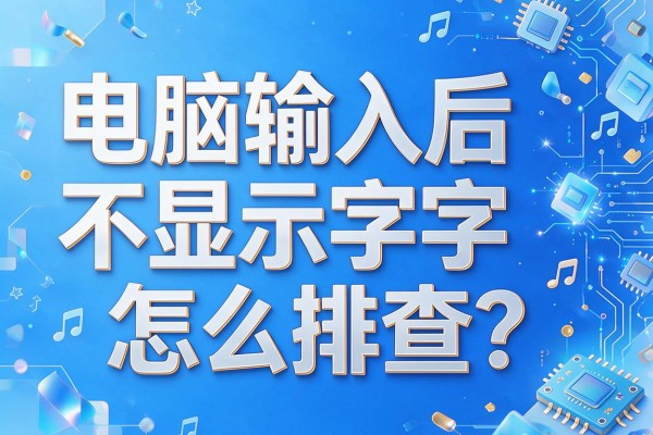 电脑输入后不显示字怎么排查?