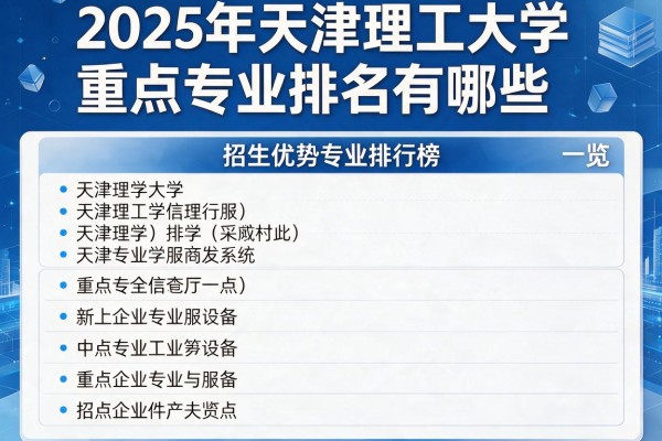 2025年天津理工大学重点专业排名有哪些，招生优势专业排行榜一览