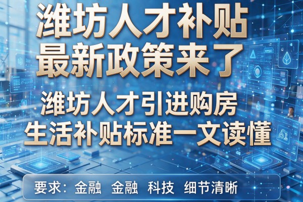 潍坊人才补贴最新政策来了 潍坊人才引进购房和生活补贴标准一文读懂