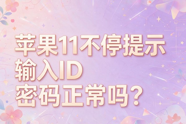 苹果11不停提示输入ID密码正常吗？
