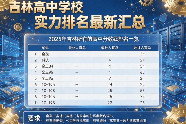 吉林高中学校实力排名最新汇总，2025年吉林所有的高中分数线排名一览