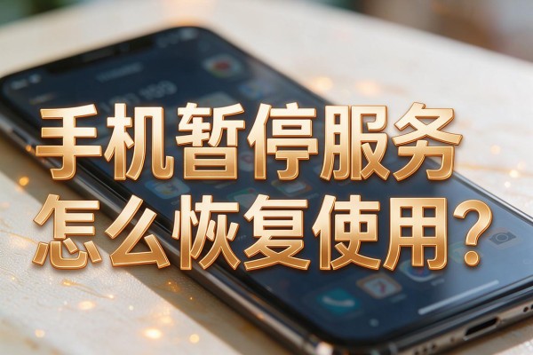 手机暂停服务怎么恢复使用?