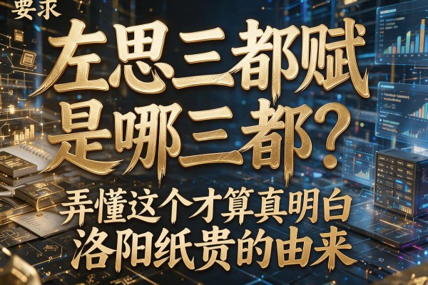 左思三都赋是哪三都?弄懂这个才算真明白洛阳纸贵的由来