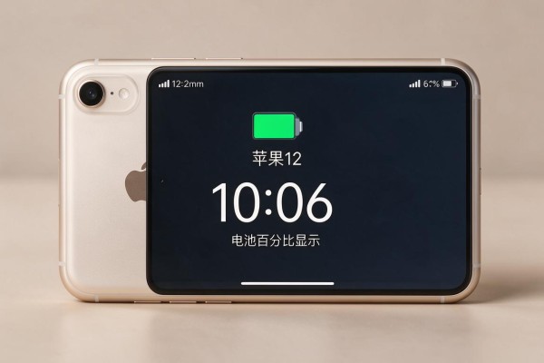 苹果12怎么开启电池百分比显示