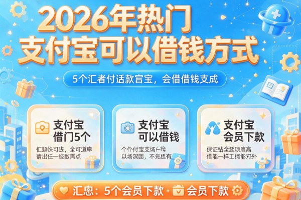 2026年热门支付宝可以借钱方式,汇总5个会员下款