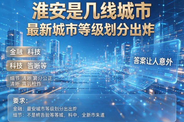 淮安是几线城市 最新城市等级划分出炉 答案让人意外