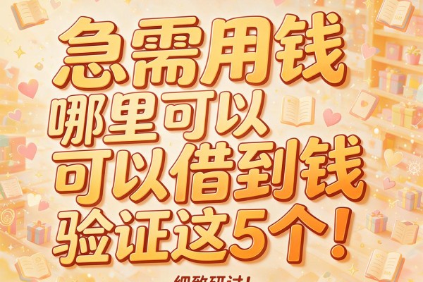 急需用钱哪里可以借到钱验证这5个!本文为您细致研讨!