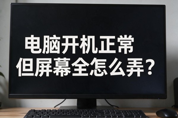 电脑开机正常但屏幕全黑怎么弄?