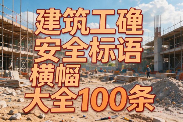 建筑工地安全标语横幅大全100条