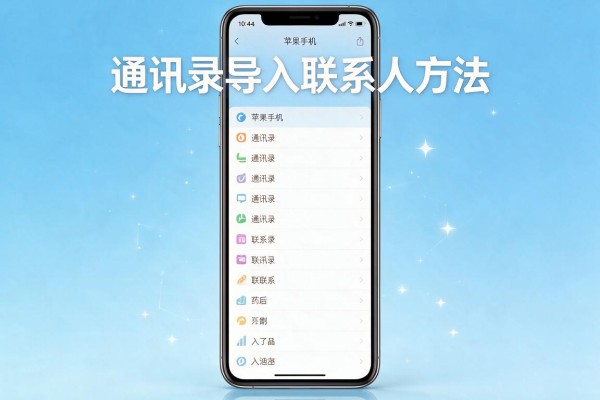 苹果手机通讯录导入联系人方法