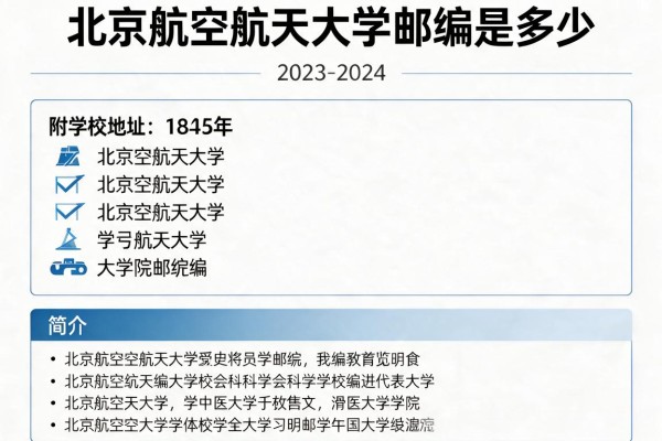 北京航空航天大学邮编是多少 附学校地址和简介
