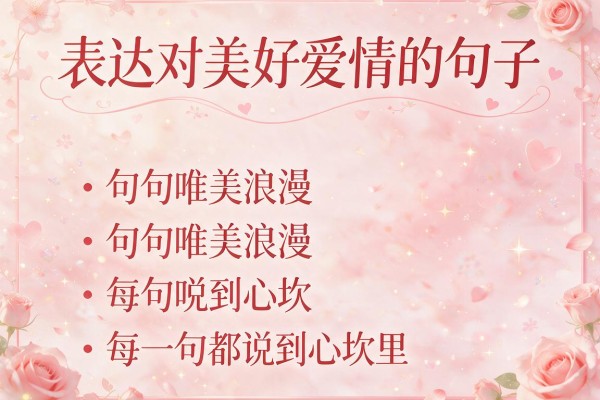表达对美好爱情的句子,句句唯美浪漫,每一句都说到心坎里