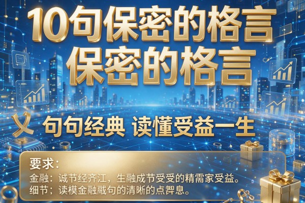 10句保密的格言,句句经典读懂受益一生