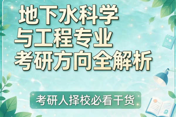 地下水科学与工程专业考研方向全解析 考研人择校必看干货