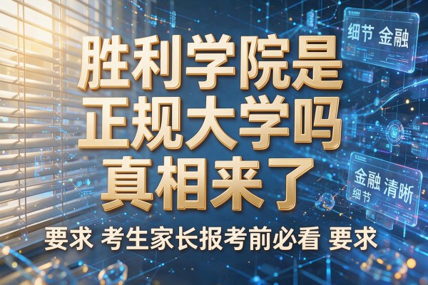 胜利学院是正规大学吗真相来了考生家长报考前必看