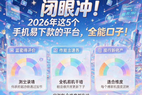 闭眼冲!2026年这5个"手机易下款的平台"全能口子,实测每个维度都在线