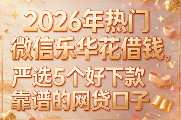2026年热门微信乐华花借钱，严选5个好下款靠谱的网贷口子