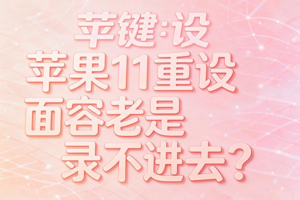 苹果11重设面容老是录不进去?