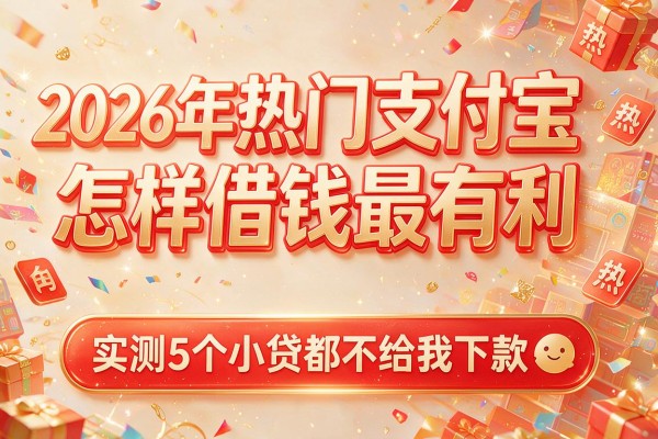 2026年热门支付宝怎样借钱最有利,实测5个小贷都不给我下款