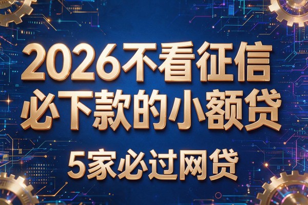 2026不看征信必下款的小额贷,5家必过网贷