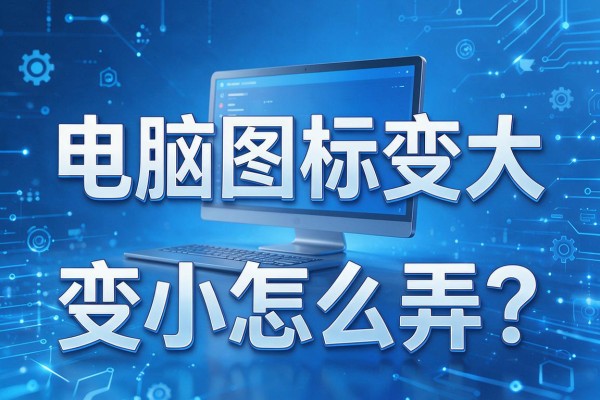 电脑图标变大变小怎么弄?