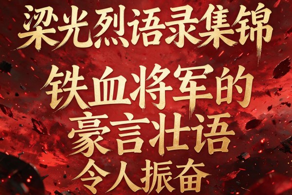 梁光烈语录集锦 铁血将军的豪言壮语令人振奋