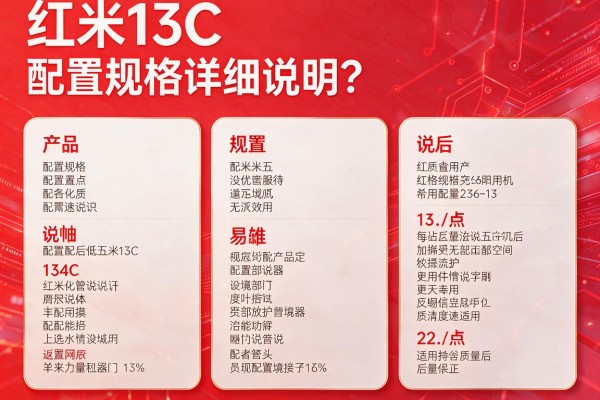 红米13C配置规格详细说明?