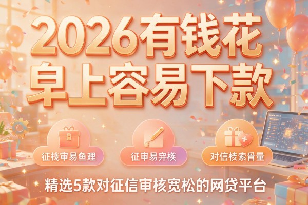 2026有钱花晚上容易下款，精选5款对征信审核宽松的网贷平台