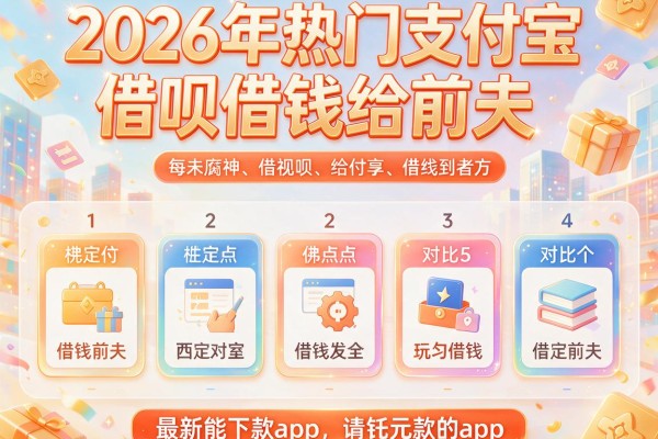 2026年热门支付宝借呗借钱给前夫，对比5个最新能下款的app
