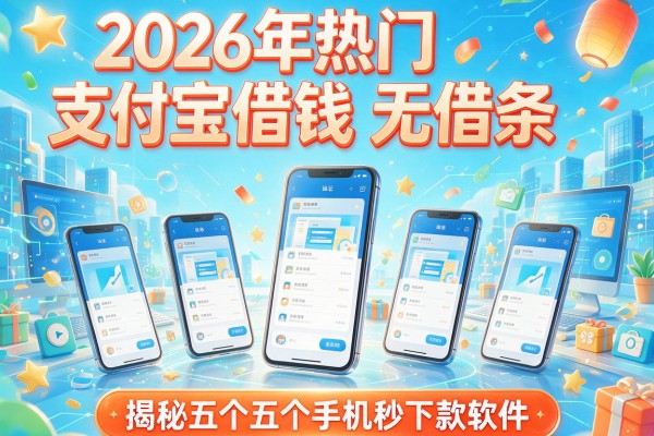 2026年热门支付宝借钱无借条,揭秘五个手机秒下款软件