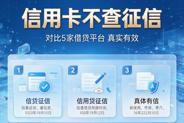 信用卡不查征信，对比5家借贷平台真实有效