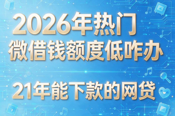 2026年热门微信借钱额度低咋办,21年能下款的网贷