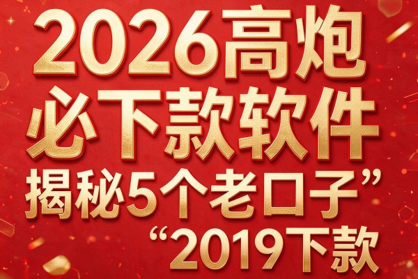2026高炮必下款软件，揭秘5个老口子2019下款