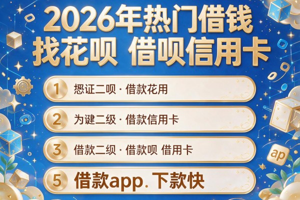 2026年热门借钱找花呗借呗信用卡,为您汇总5个借款app下款快