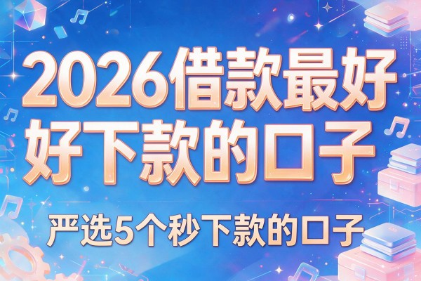 2026借款最好下款的口子，严选5个秒下款的口子