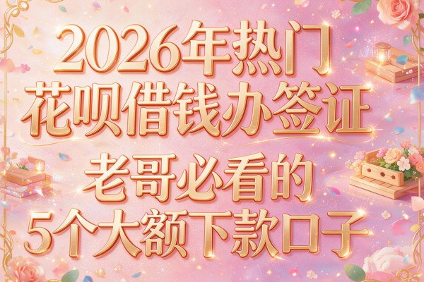 2026年热门花呗借钱办签证,老哥必看的5个大额下款口子