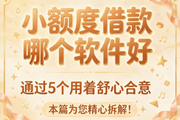 小额度借款哪个软件好通过这5个用着舒心合意，本篇为您精心拆解！