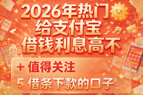 2026年热门给支付宝借钱利息高不，值得关注的5个借条下款的口子