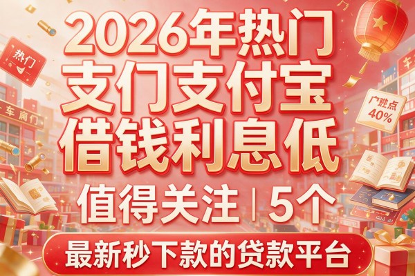2026年热门支付宝借钱利息低,值得关注的5个最新秒下款的贷款平台