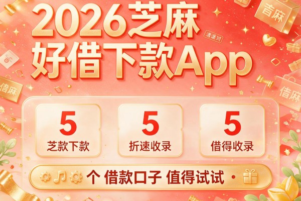 2026芝麻好借下款App，收录5个借款口子值得试试